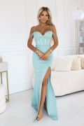 Sage corset maxi dress with beads - Elicia