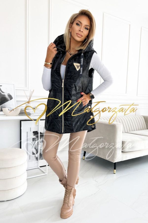 Vest in Letters Black