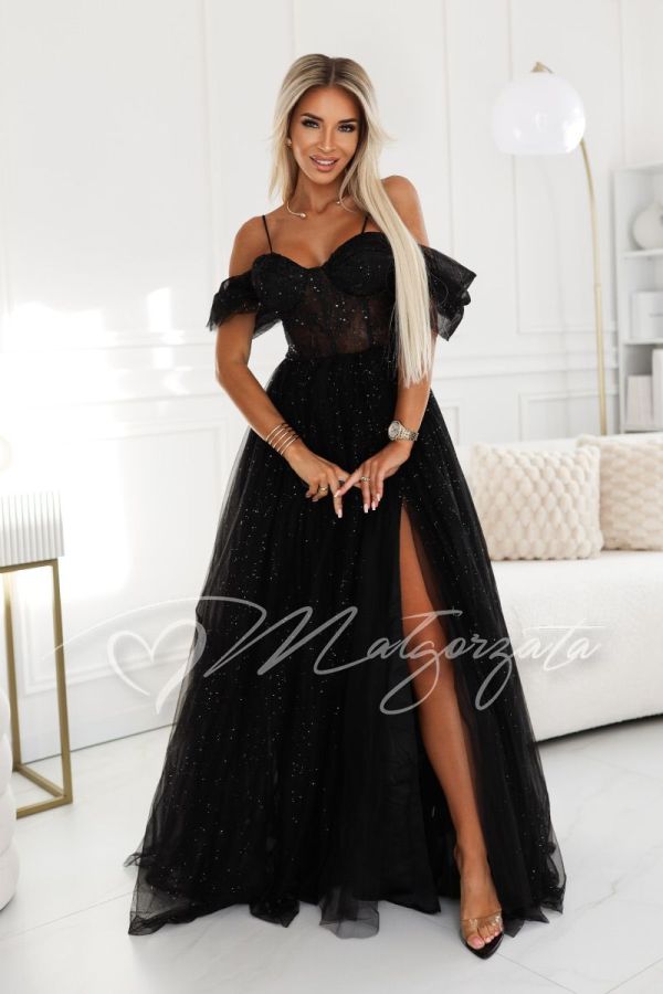 Black tulle evening dress – Milagros