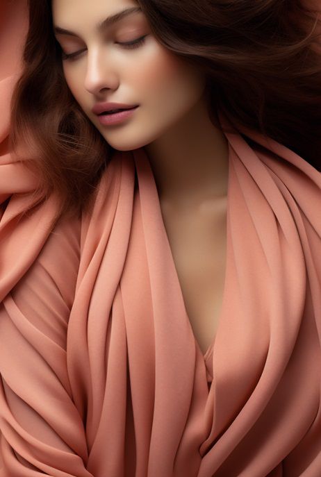 Kolor roku Pantone 2024 - Peach Fuzz. Komu pasują sukienki w tym kolorze?